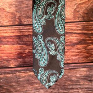 Valerio Garati Black / Teal Paisley Tie